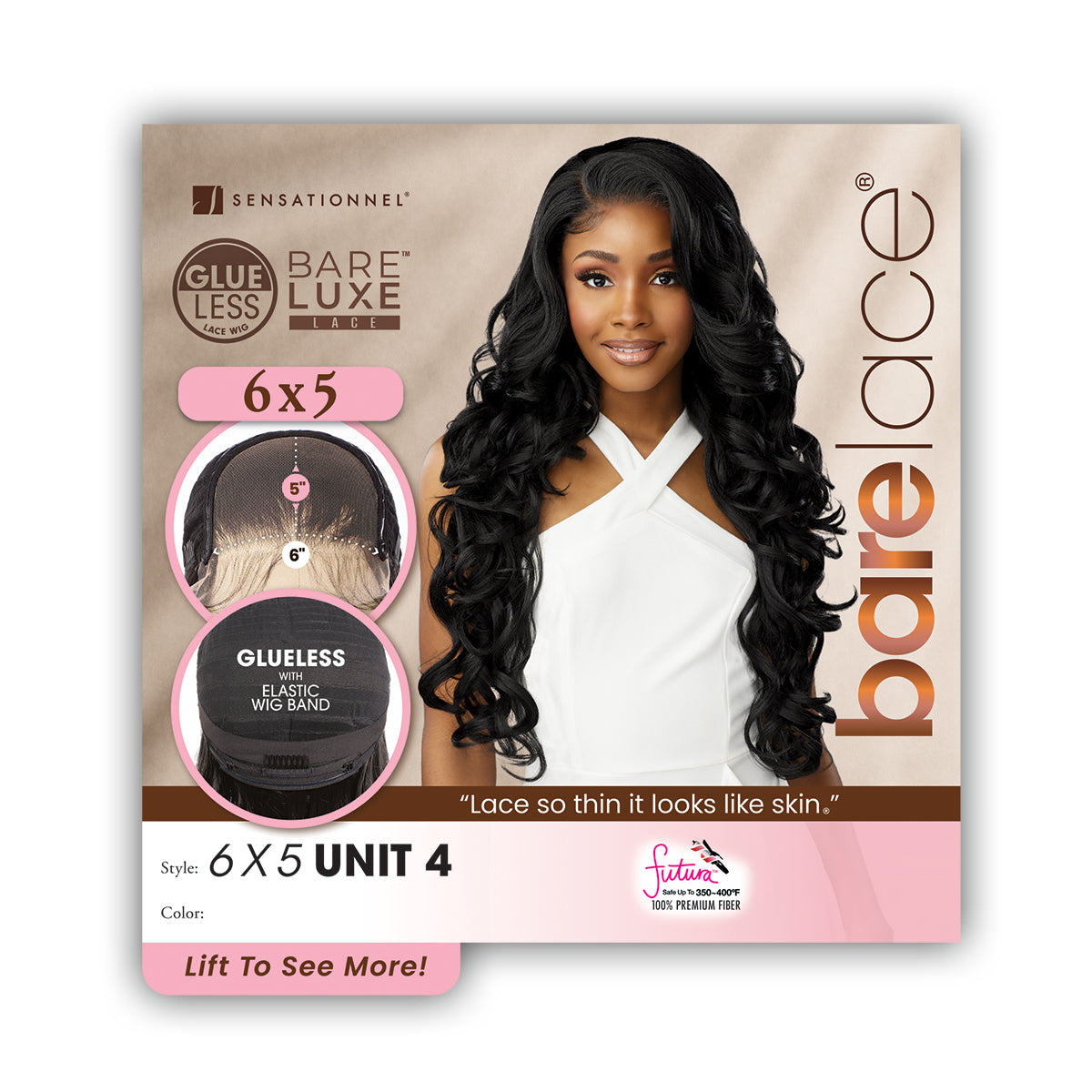Sensationnel Barelace Synthetic Hair Glueless BARELUXE Lace Wig - 6X5 UNIT 4