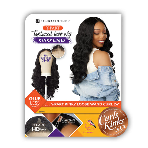 Sensationnel Curls Kinks & Co Lace Wig Y PART KINKY LOOSE WAND CURL 24