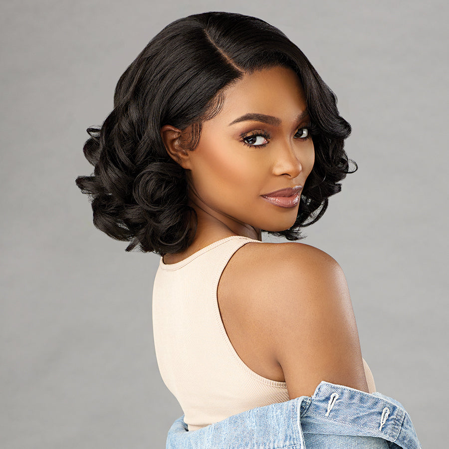 Sensationnel Curls Kinks & Co Synthetic Hair Glueless HD Lace Wig - Y PART KINKY BARREL CURL 12