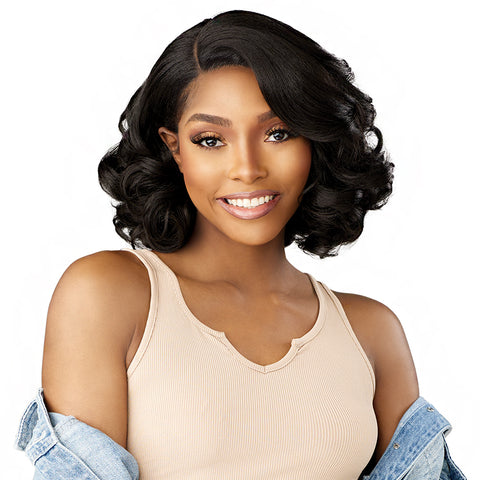 Sensationnel Curls Kinks & Co Synthetic Hair Glueless HD Lace Wig - Y PART KINKY BARREL CURL 12