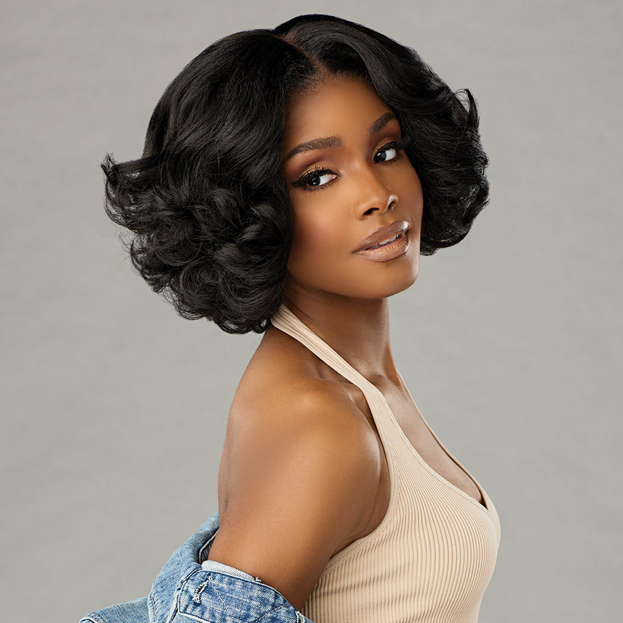 Sensationnel Curls Kinks & Co Synthetic Hair Glueless HD Lace Wig - Y PART KINKY ROLLER SET 10