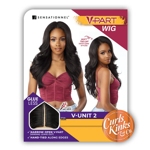 Sensationnel Curls Kinks & Co Synthetic Hair Glueless V Part Wig - V UNIT 2