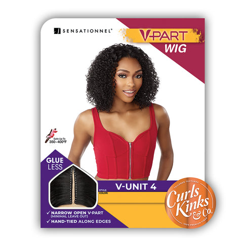 Sensationnel Curls Kinks & Co Synthetic Hair Glueless V Part Wig - V UNIT 4