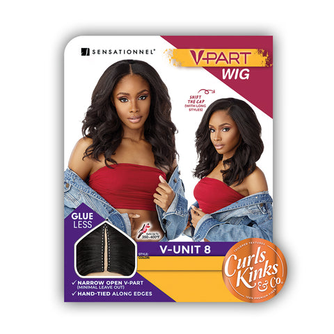 Sensationnel Curls Kinks & Co Synthetic Hair Glueless V Part Wig - V UNIT 8
