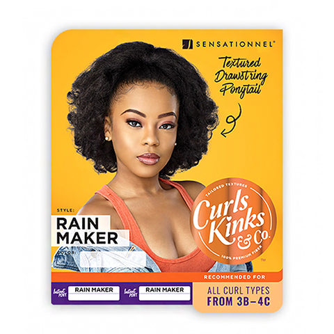 Sensationnel Curls Kinks Co Synthetic Ponytail Instant Pony RAIN MAKER