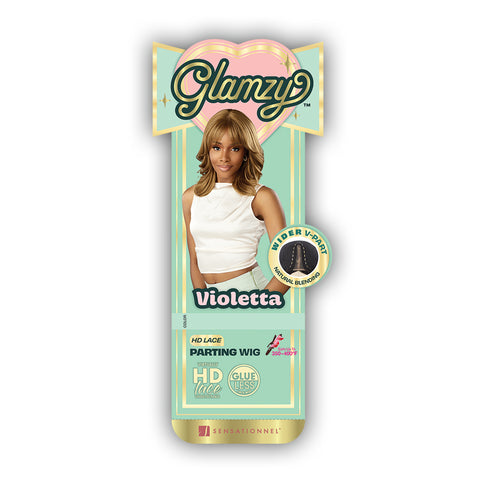 Sensationnel Glamzy Synthetic Hair Glueless HD Lace Parting Wig - VIOLETTA