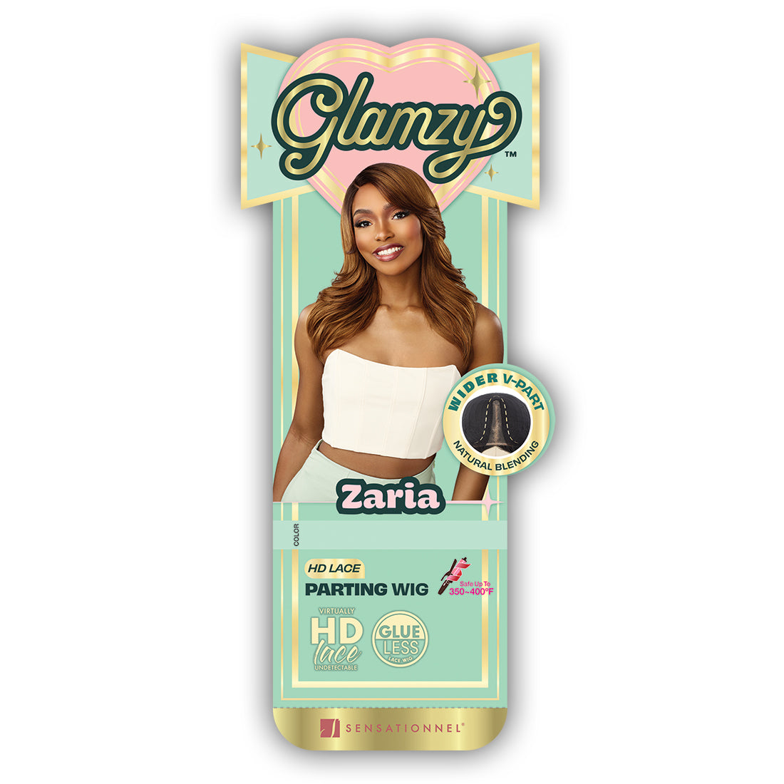 Sensationnel Glamzy Synthetic Hair Glueless HD Lace Parting Wig - ZARIA