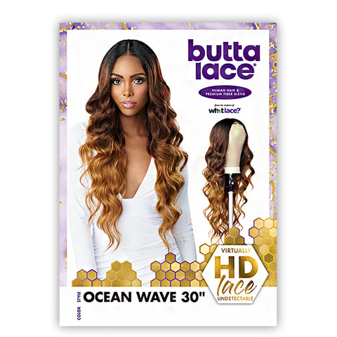 Sensationnel Human Blend Butta HD Lace Front Wig - OCEAN WAVE 30