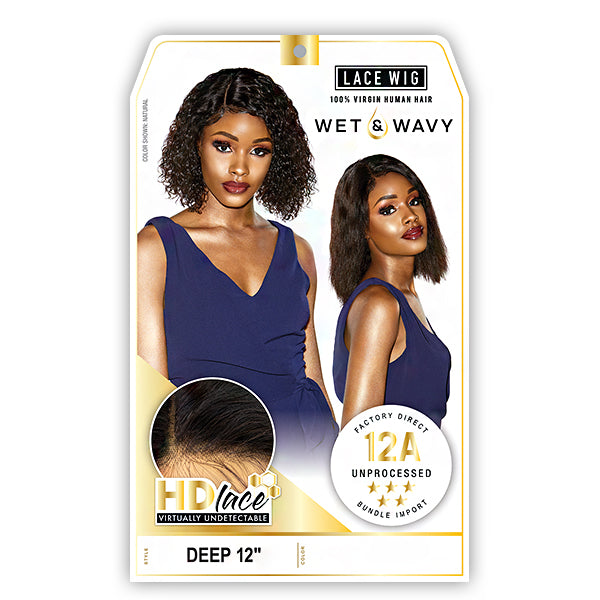 Sensationnel Human Hair 12A Wet & Wavy HD Lace Wig - DEEP 12