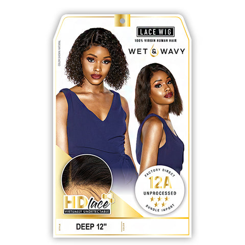 Sensationnel Human Hair 12A Wet & Wavy HD Lace Wig - DEEP 12