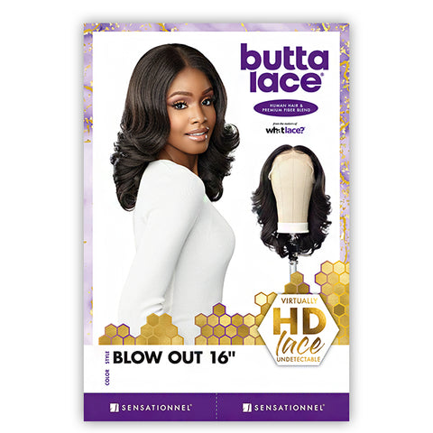 Sensationnel Human Hair Blend Butta HD Lace Front Wig - BLOW OUT 16