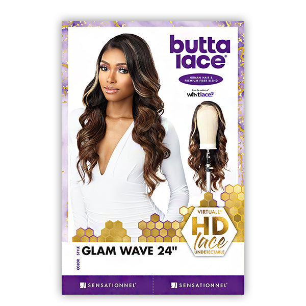 Sensationnel Human Hair Blend Butta HD Lace Front Wig - GLAM WAVE 24