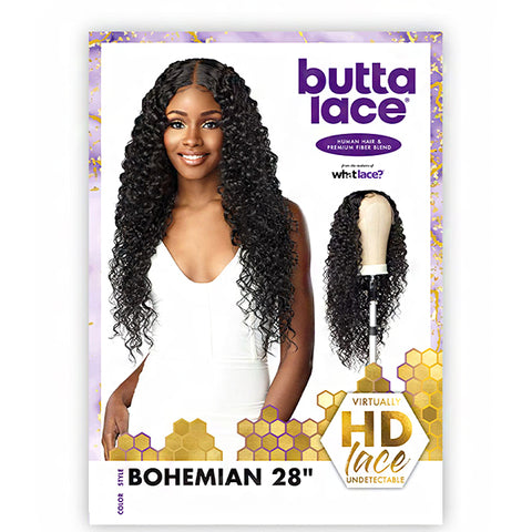 Sensationnel Human Hair Blend Butta   Lace Front Wig BOHEMIAN 28