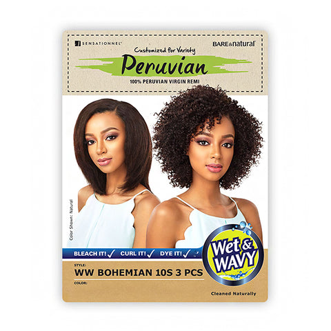 Sensationnel Peruvian Bare & Natural WET & WAVY BOHEMIAN 10S 3PCS