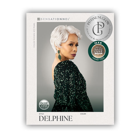 Sensationnel Platinum Glow Human Hair Blend 13x6 Glueless BARELUXE Lace Wig - DELPHINE