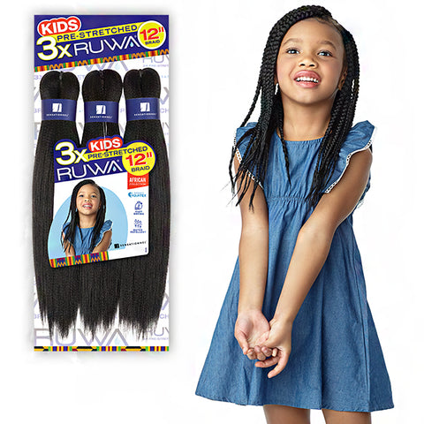 Sensationnel Synthetic Braid 3X RUWA PRE STRETCHED BRAID 12 (KIDS)