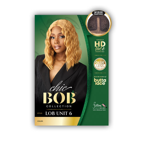 Sensationnel Synthetic Hair Butta Chic Bob Glueless HD Lace Front Wig - LOB UNIT 6