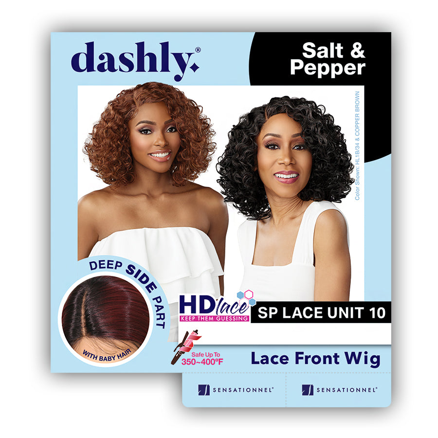 Sensationnel Synthetic Hair Dashly Salt N Pepper HD Lace Front Wig - SP LACE UNIT 10