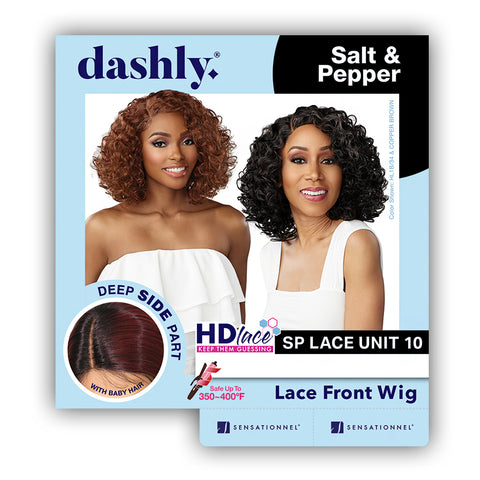 Sensationnel Synthetic Hair Dashly Salt N Pepper HD Lace Front Wig - SP LACE UNIT 10