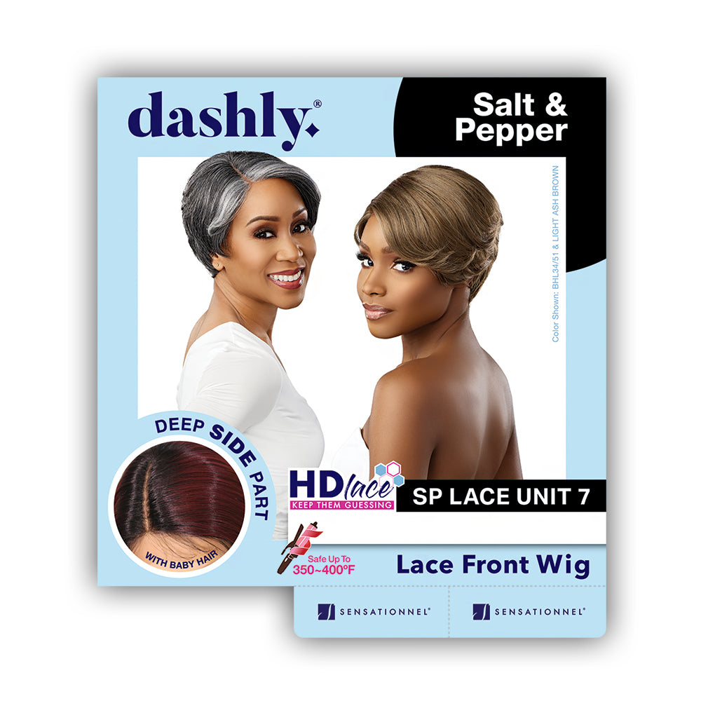 Sensationnel Synthetic Hair Dashly Salt N Pepper HD Lace Front Wig - SP LACE UNIT 7
