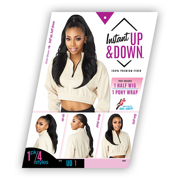 Sensationnel Synthetic Half Wig Instant Up & Down - UD 1