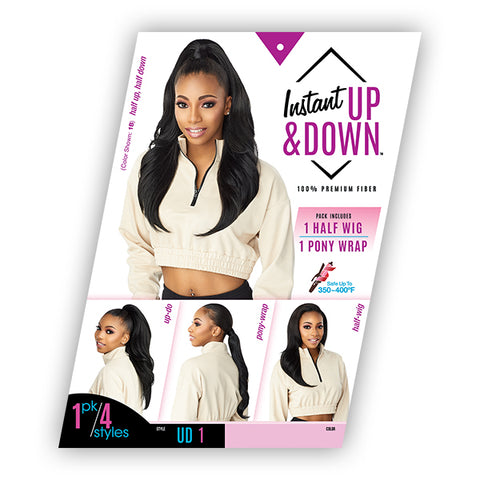Sensationnel Synthetic Half Wig Instant Up & Down - UD 1