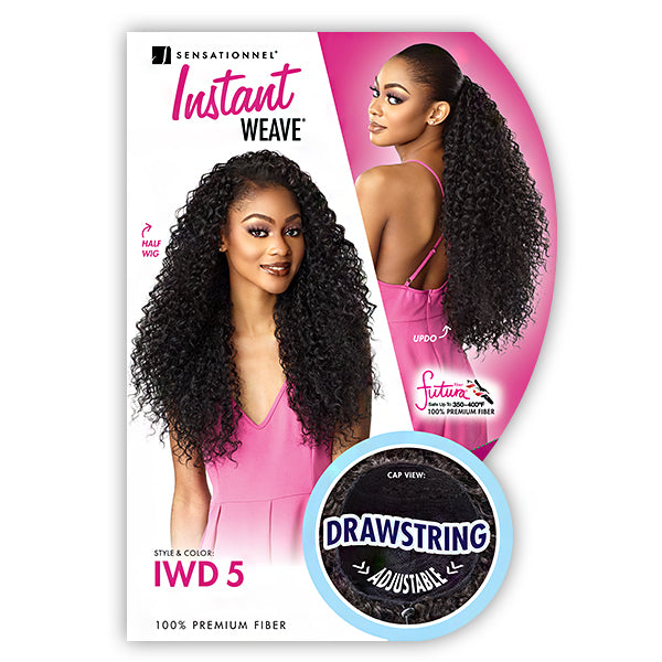 Sensationnel Synthetic Half Wig Instant Weave Drawstring  Cap IWD 5