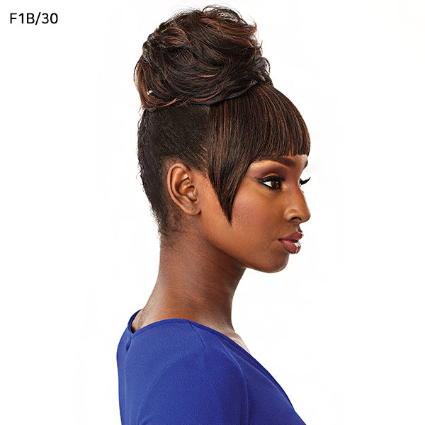 Sensationnel Synthetic Instant Bun with Bangs - ADA