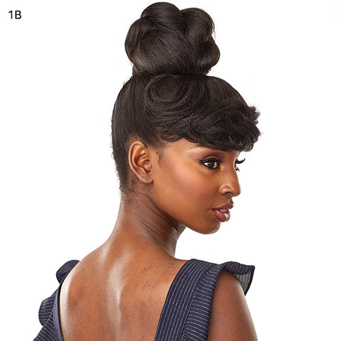 Sensationnel Synthetic Instant Bun with Bangs - BRIA