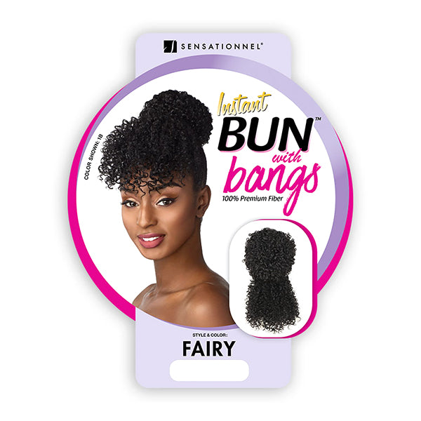 Sensationnel Synthetic Instant Bun with Bangs - FAIRY