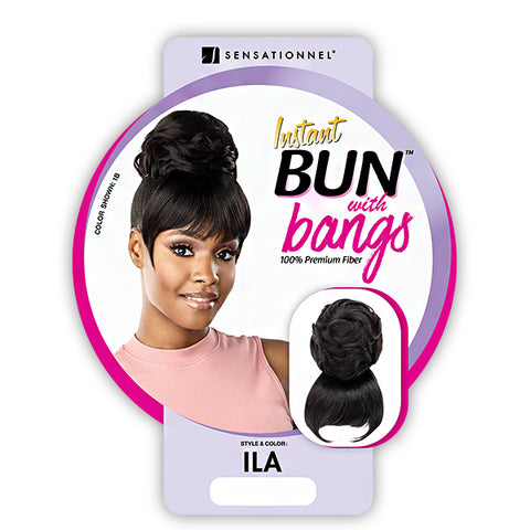 Sensationnel Synthetic Instant Bun with Bangs - ILA