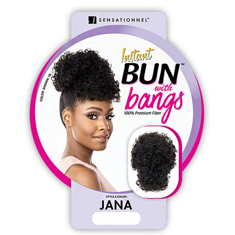 Sensationnel Synthetic Instant Bun with Bangs - JANA