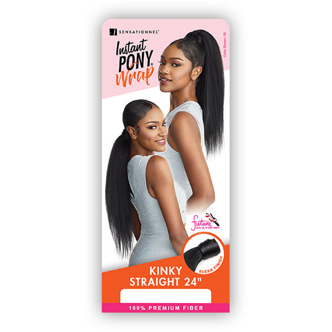 Sensationnel Synthetic Ponytail Instant Pony Wrap - KINKY STRAIGHT 24