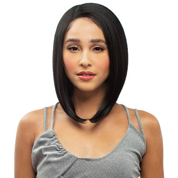 Sensual Human Hair Blend Hybrid Lace Front Wig - HB002