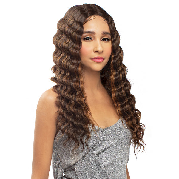Sensual Human Hair Blend Hybrid Lace Front Wig - HB003