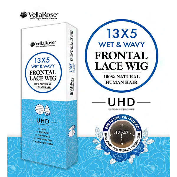 Sensual Wet & Wavy Human Hair 13x5 UHD Frontal Lace Wig - BRAZILIAN 24