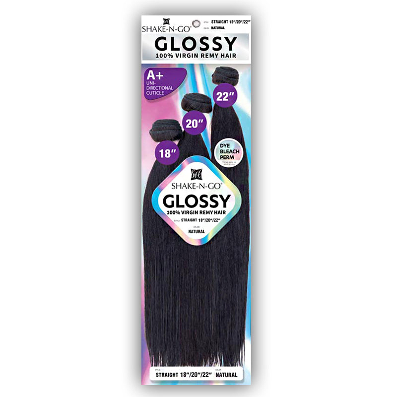 Shake N Go Glossy 100% Virgin Remy Human Hair Weave - STRAIGHT 182022