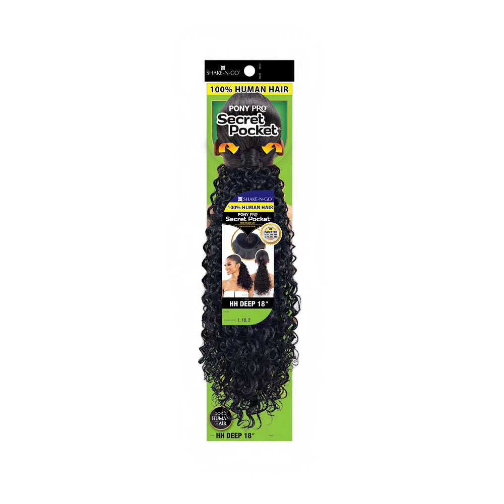 Shake N Go Pony Pro Secret Pocket Ponytail HH DEEP 18