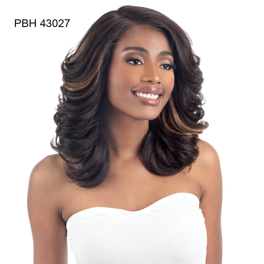 Shake N Go Snatched Synthetic Hair Glueless HD Lace Wig - ROLLER SET