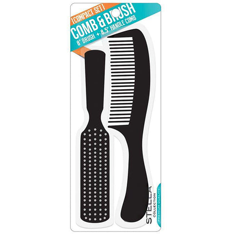 Stella Collection #2443AST 8\" Brush & 7\" Styling Comb Compact Set