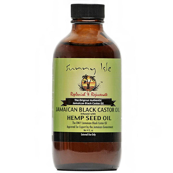Sunny Isle Jamaican Black Castor Oil Infused with Hemp Seed Oil 4oz