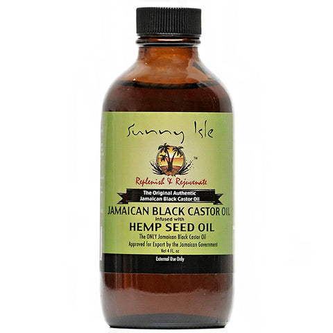 Sunny Isle Jamaican Black Castor Oil Infused with Hemp Seed Oil 4oz