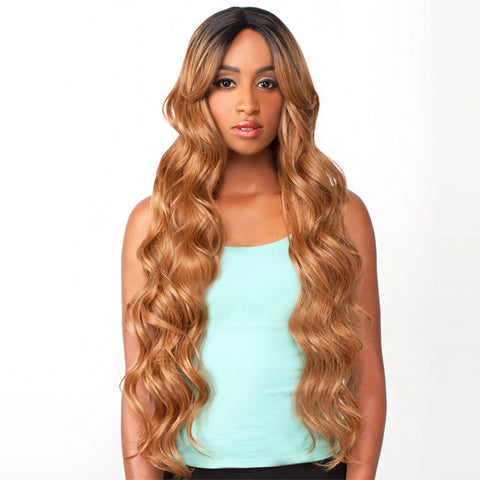 The Wig Brazilian Human Hair Blend Lace Front Wig - LH OCEAN