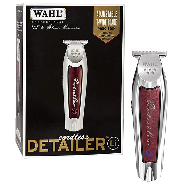 Wahl Professional #8171 5-Star Cordless Detailer LI Adjustable T-Wide Blade Trimmer