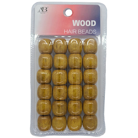 WIGO Collection - (BD03- Wooden Hair Beads Large Hole Brown)
