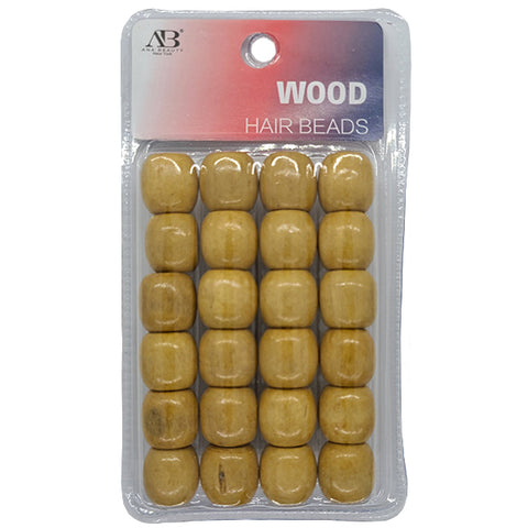 WIGO Collection Hair - (BD04- Wooden Hair Beads Large Hole L.Brown)