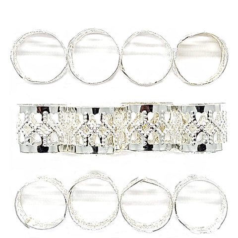 WIGO Collection Hair Braid Ring - (CTG18 - Metal Cuffs Silver)