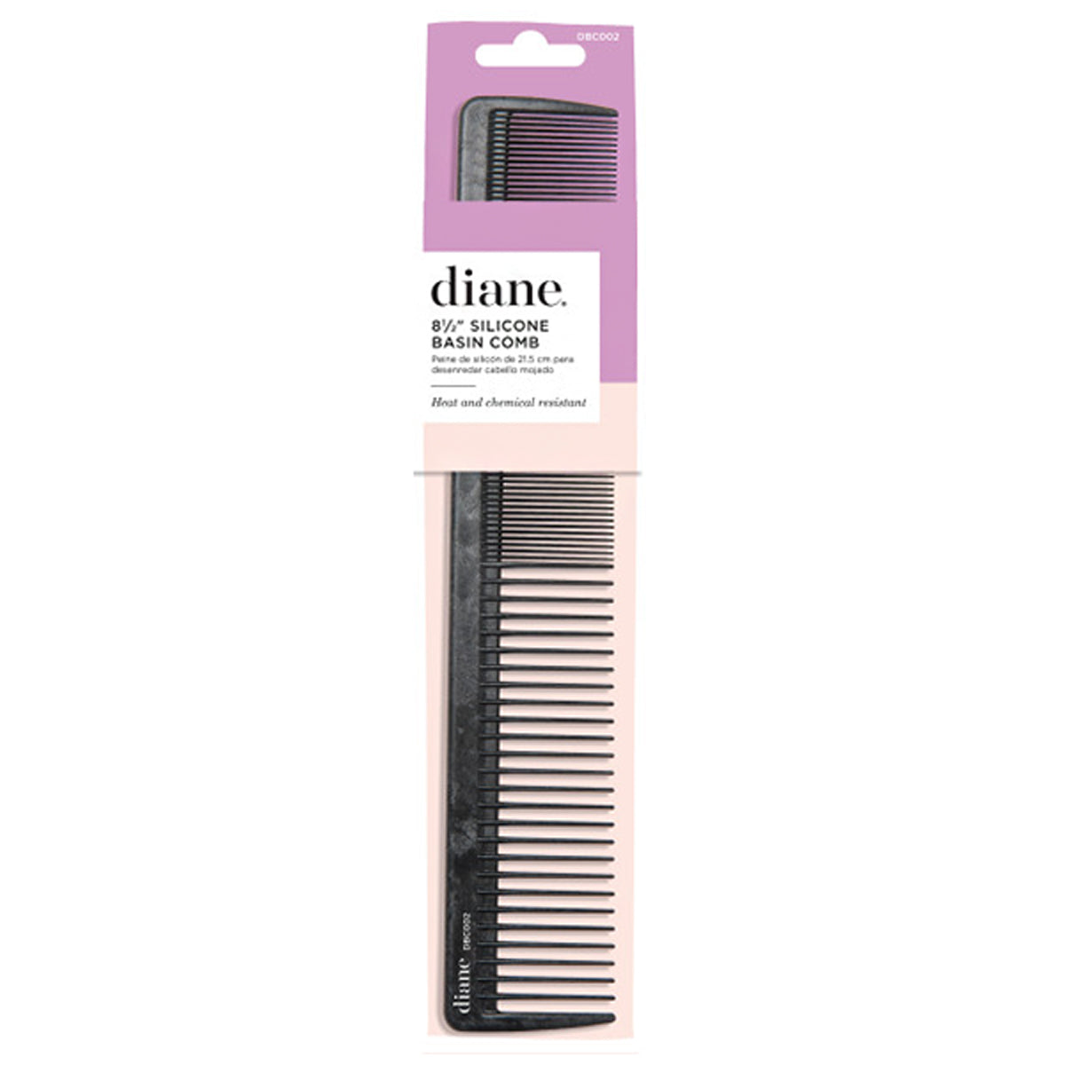 Diane #DBC002 8 1\/2\" Silicone Basin Comb