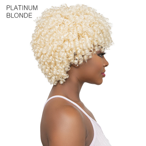Janet Collection Natural Curly Synthetic Hair Wig - AFRO FIBY