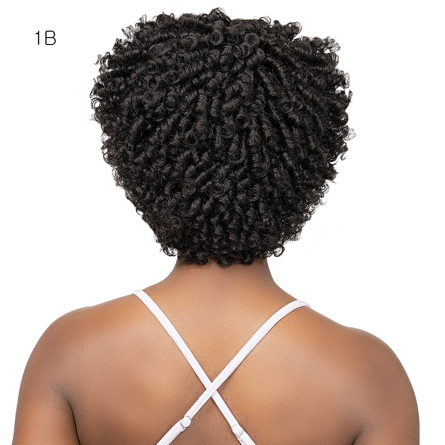 Janet Collection Natural Curly Synthetic Hair Wig - AFRO FIBY